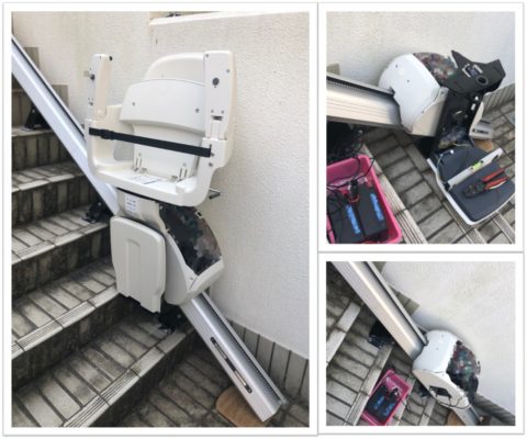 階段昇降機の機械設置