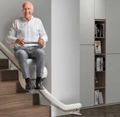 階段昇降機使用中