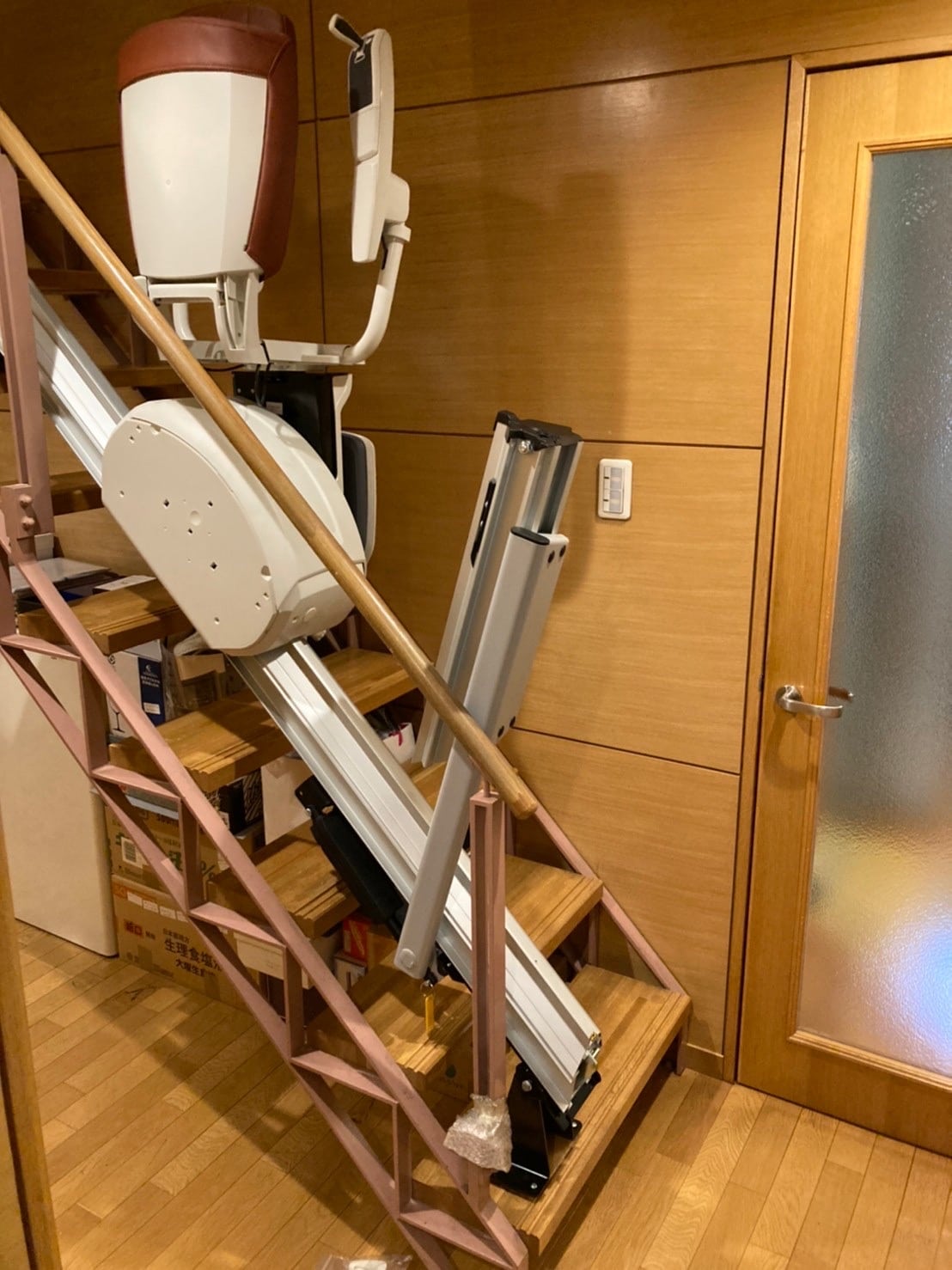 階段昇降機 折畳レール